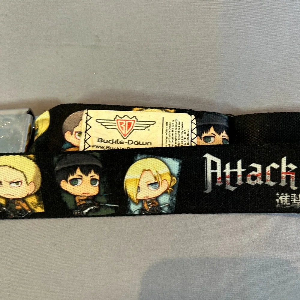 Buckle-Down Buckle-Up with Buckle-Down Attack on Titan Belt Unisex Multicolor